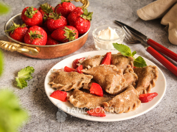 Вареники с клубникой ПП, рецепт с фото