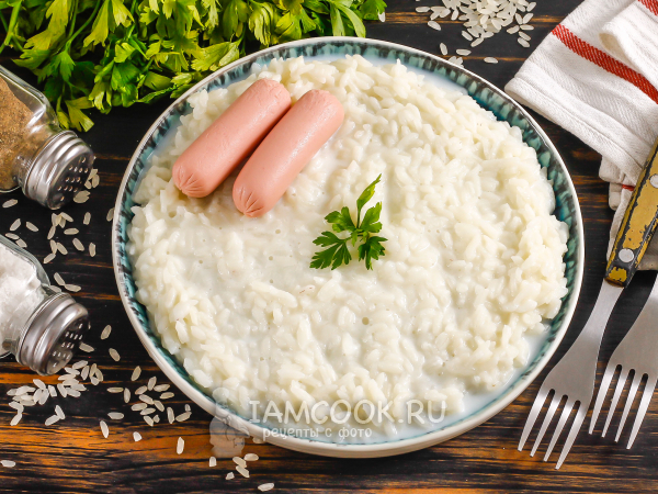 Жидкая рисовая каша на молоке (размазня), рецепт с фото