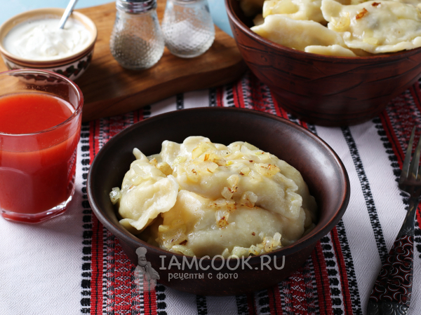 Вареники с картошкой и лисичками, рецепт с фото