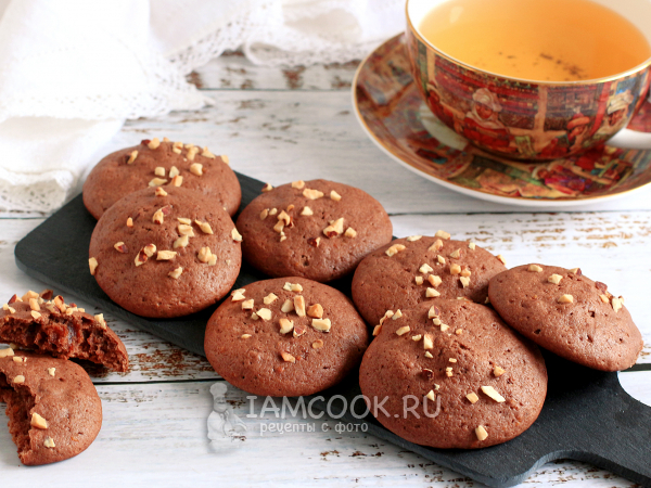 Шоколадное печенье на кефире, рецепт с фото