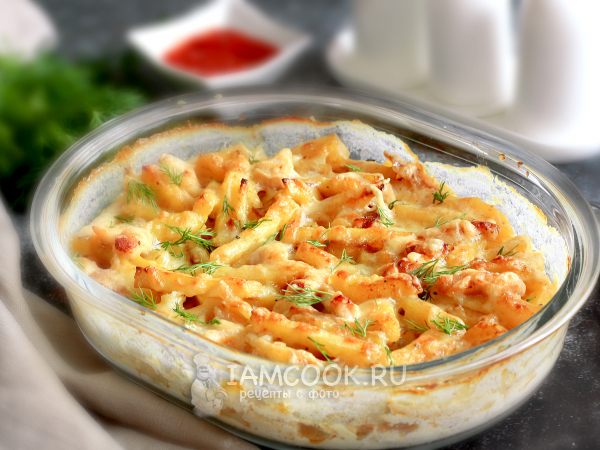 Запеканка с картофелем и куриной грудкой, рецепт с фото
