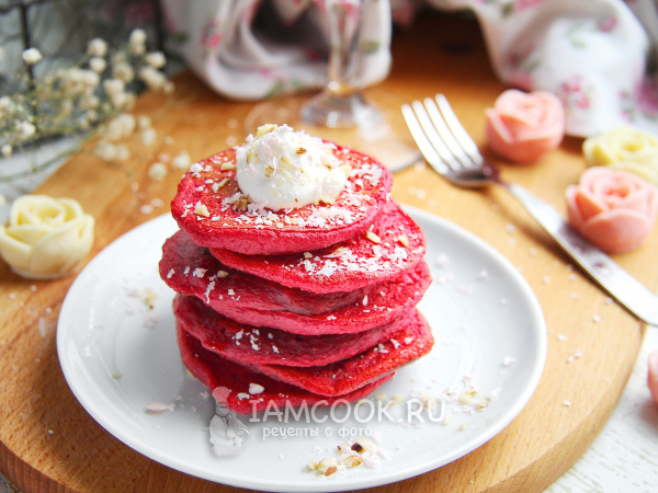 Розовые оладушки, рецепт с фото