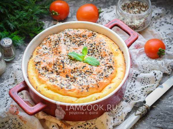 Шарлотка с капустой на кефире, рецепт с фото