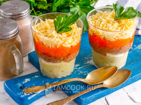 Салат «Мимоза» без яиц, рецепт с фото