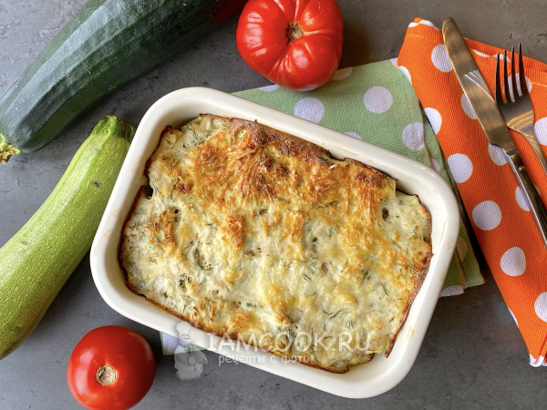 ПП запеканка из кабачков с фаршем, рецепт с фото