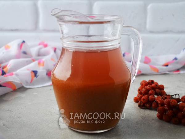 Морс из красной рябины, рецепт с фото