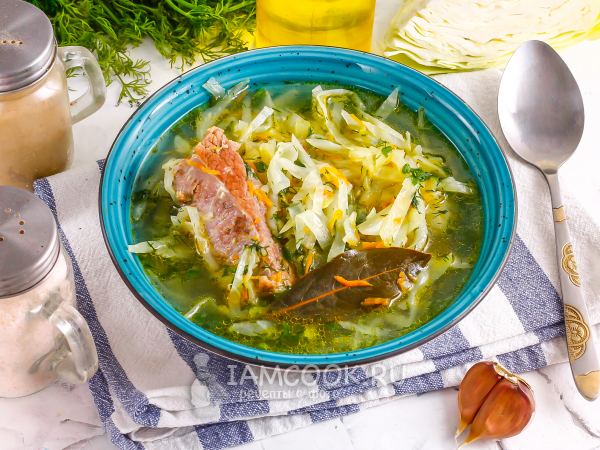 Щи из свежей капусты без картошки, рецепт с фото