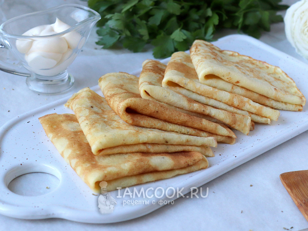 Блинчики из пекинской капусты, рецепт с фото