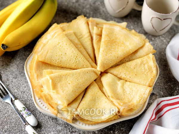 Блины на горячем молоке, рецепт с фото