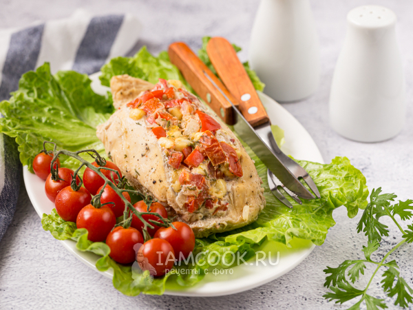 Куриные кармашки с начинкой в духовке, рецепт с фото