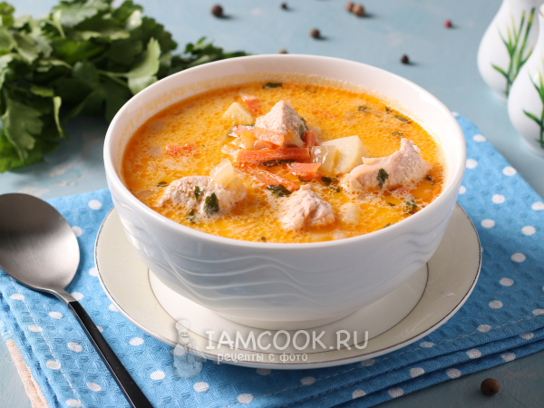 Суп из индейки с плавленым сыром, рецепт с фото