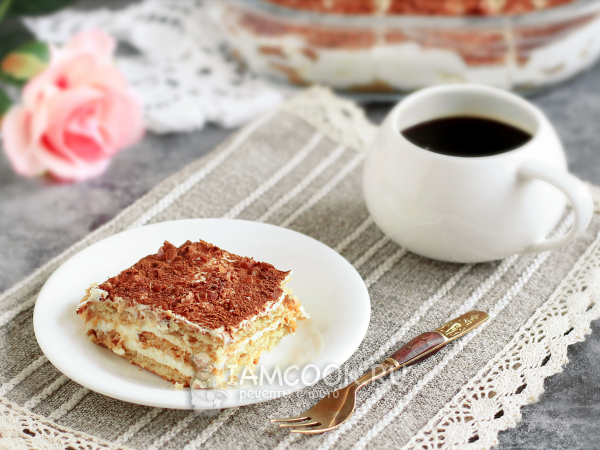 Тирамису из печенья «Юбилейное» и творога, рецепт с фото