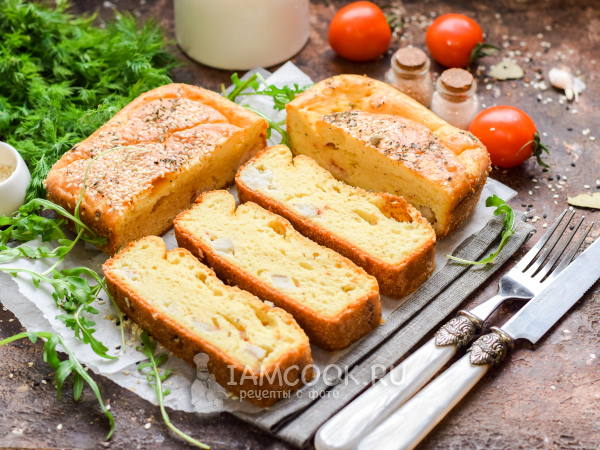 Заливной пирог с минтаем, рецепт с фото