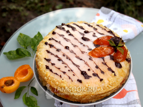 Торт с абрикосовым вареньем, рецепт с фото