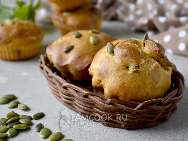 Тыквенные кексы на растительном масле, рецепт с фото