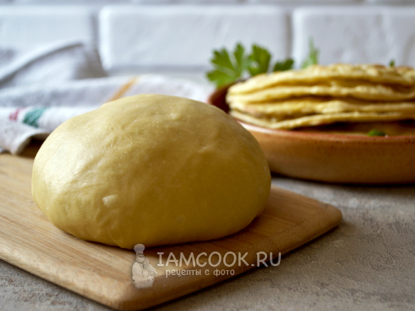 Тесто на кыстыбый на сметане (+кыстыбый с картошкой), рецепт с фото