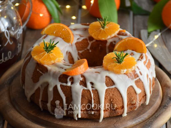 Рождественский кекс с мандаринами, рецепт с фото