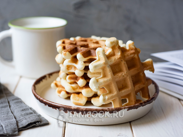 Бисквитные вафли в электровафельнице, рецепт с фото