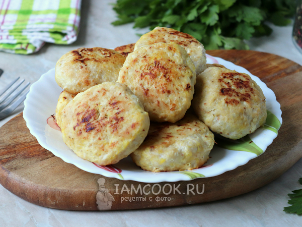 ПП котлеты из куриного фарша на сковороде, рецепт с фото