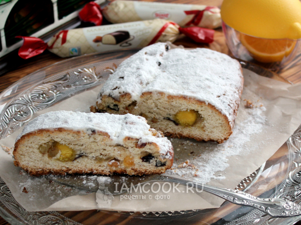 Штоллен с марципаном, рецепт с фото