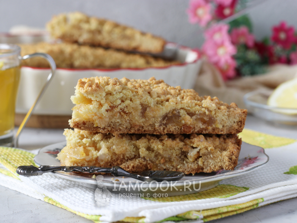 Тёртый лимонный пирог, рецепт с фото