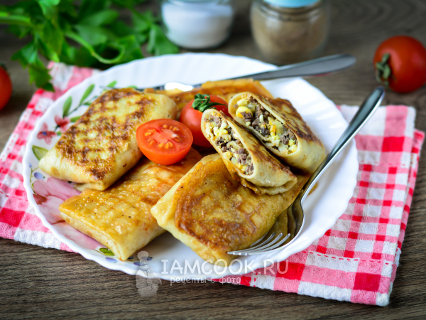 Блинчики с легким (свиным), рецепт с фото