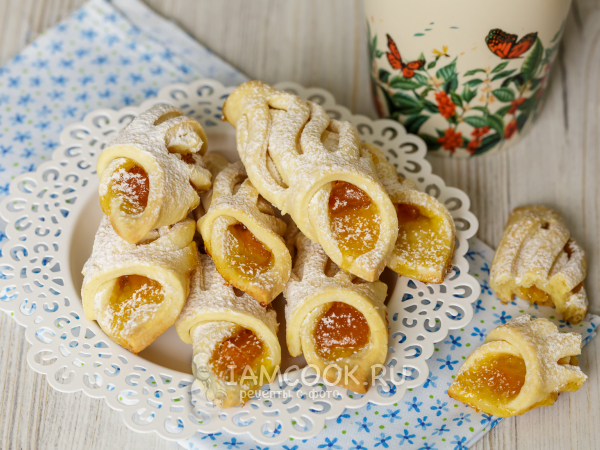 Песочное печенье с начинкой (джемом), рецепт с фото