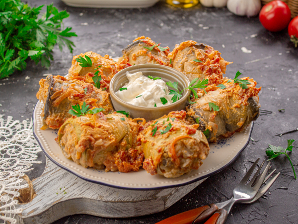 Фаршированные баклажаны и кабачки, рецепт с фото