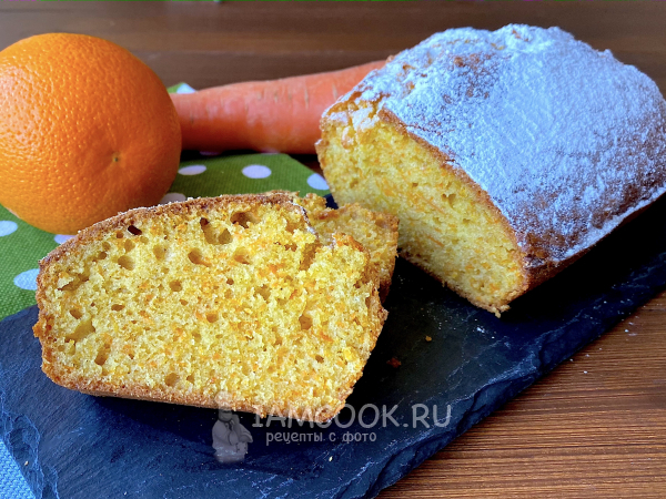 Морковный кекс с апельсином, рецепт с фото