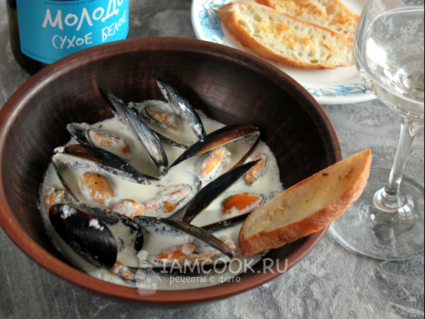 Мидии в соусе «Блю чиз», рецепт с фото