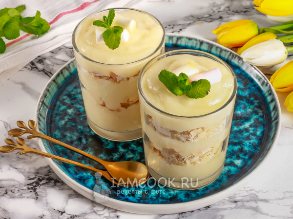 Десерт «Наполеон» в стакане, рецепт с фото