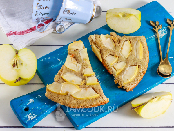 Диетическая шарлотка с яблоками в мультиварке (ПП), рецепт с фото