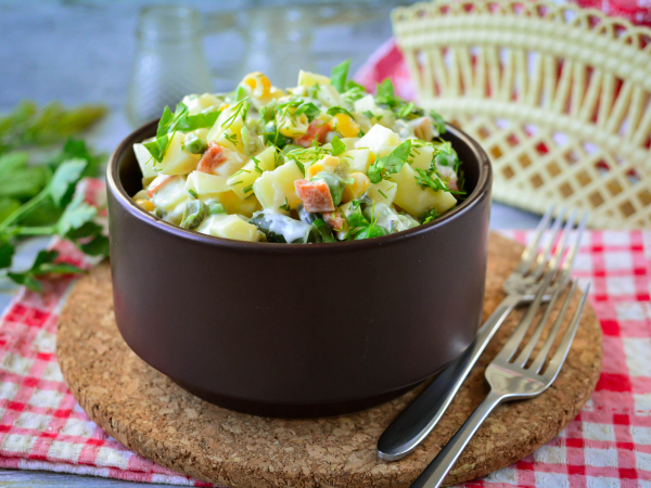 Салат из замороженных овощей, рецепт с фото