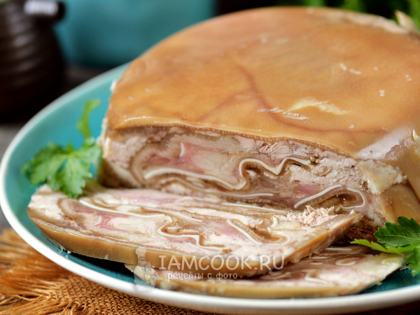 Зельц из свиных ушей, рецепт с фото