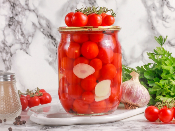 Маринованные помидоры черри на зиму с лимонной кислотой, рецепт с фото