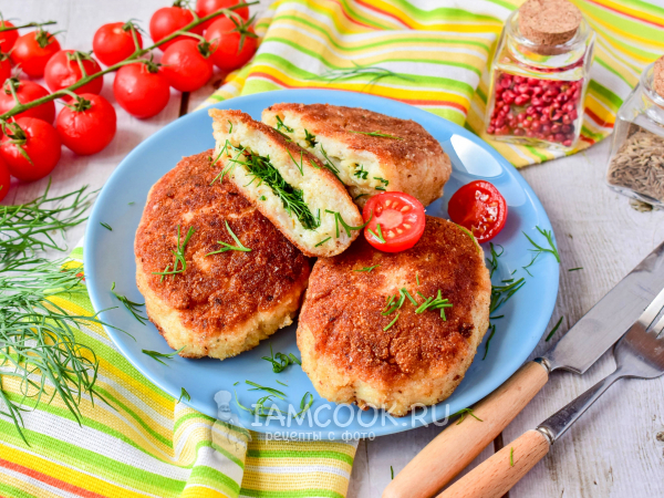 Рыбные котлеты по-киевски, рецепт с фото