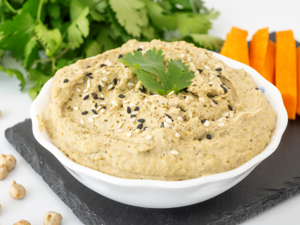 Хумус из баклажанов (с нутом), рецепт с фото