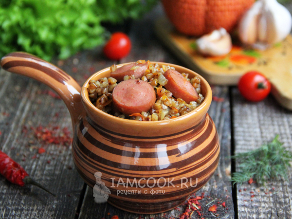 Гречка с сосиской в мультиварке, рецепт с фото