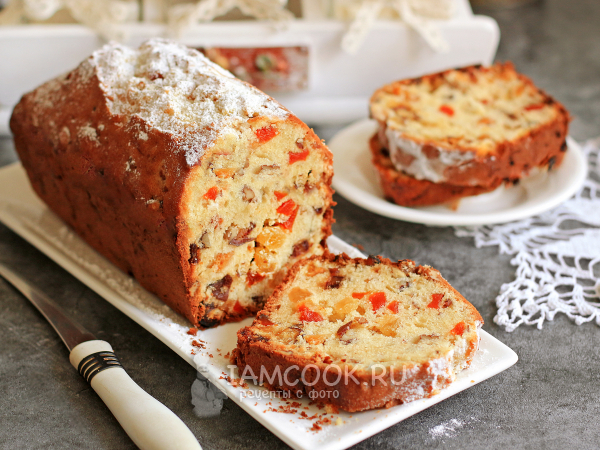 Кекс «Мазурка» с сухофруктами, рецепт с фото