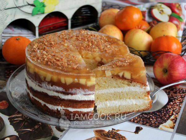 Торт «Яблочные облака», рецепт с фото