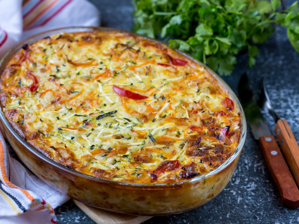 Рисовая запеканка с овощами, рецепт с фото