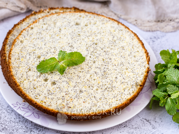 Лимонно-маковый бисквит, рецепт с фото