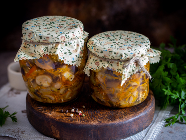 Баклажаны с грибами по-корейски на зиму, рецепт с фото