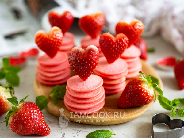 Мини-оладьи с клубничным сердцем, рецепт с фото