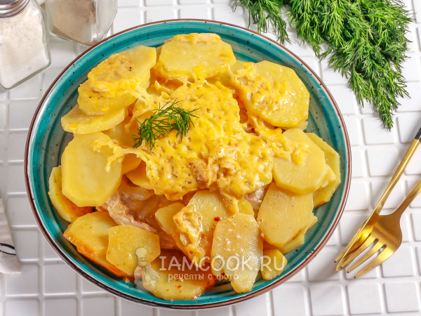 Мясо по-французски в казане, рецепт с фото