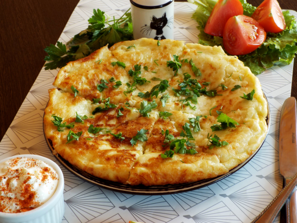 Кабачковая лепешка с сыром на сковороде, рецепт с фото