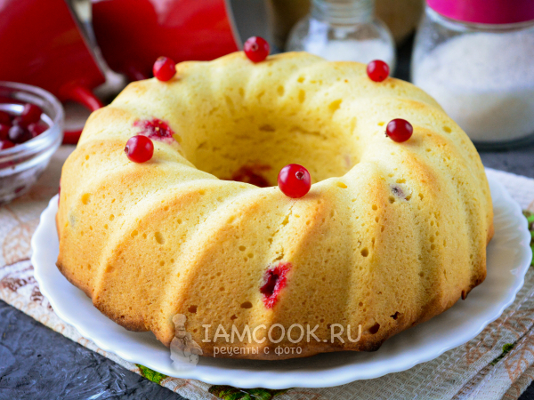 Кекс с клюквой, рецепт с фото