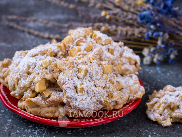 Печенье «Шарлотка» с яблоками, рецепт с фото