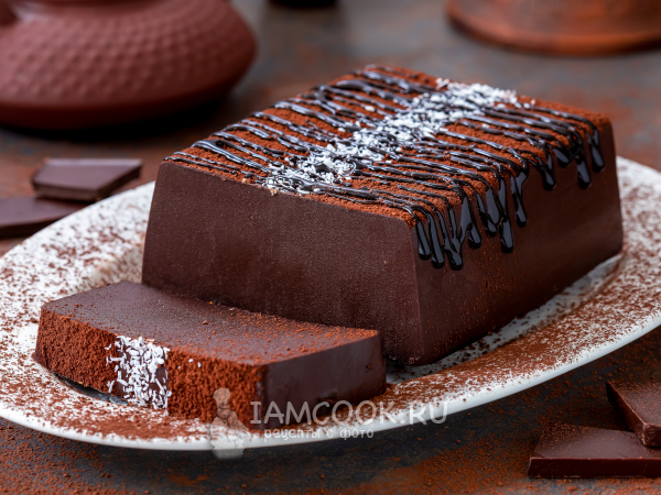 Шоколадный десерт с агар-агаром без выпечки, рецепт с фото