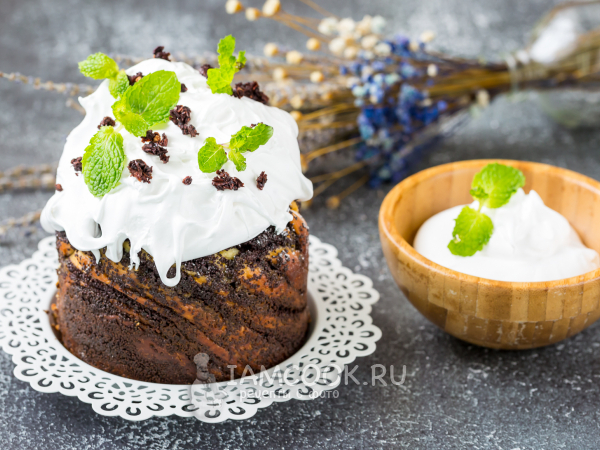 Глазурь для кулича, которая не крошится, рецепт с фото